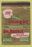 Matchbook Cover Portnoy Men's Clothes Baton Rouge New Orelans LA WEAR 40 Strike