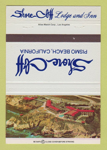 Matchbook Cover - Shore Cliff Pismo Beach CA 40 Strike