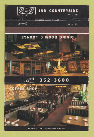 Matchbook Cover - BnB Inn Countryside IL 40 Strike