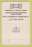 Matchbook Cover - BnB Inn Countryside IL 40 Strike