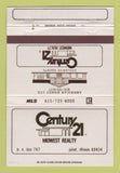 Matchbook Cover - Century 21 Real Estate Joliet IL 40 Strike