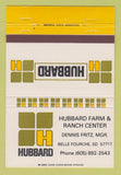 Matchbook Cover - Hubbard Seeds Farm Ranch Center Belle Fourche SD 40 Strike