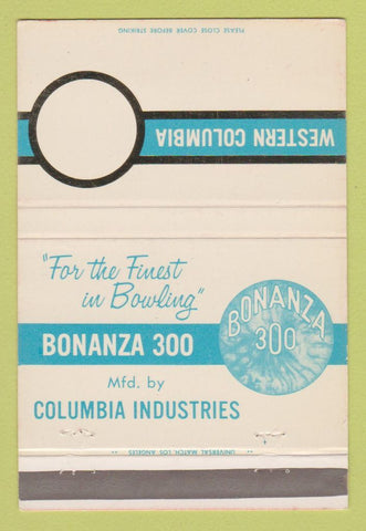 Matchbook Cover - Western Columbia Industries Bowling Ball 40 Strike