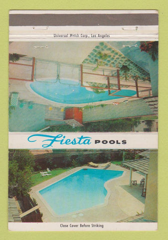 Matchbook Cover - Fiesta Swimming Pools South Gate CA 40 Strike