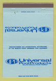 Matchbook Cover - Universal Pool Products Swimming Miami FL Dallas TX 40 Strike