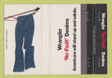 Matchbook Cover - Wrangler Jeans Clothes FUZZY! 40 Strike