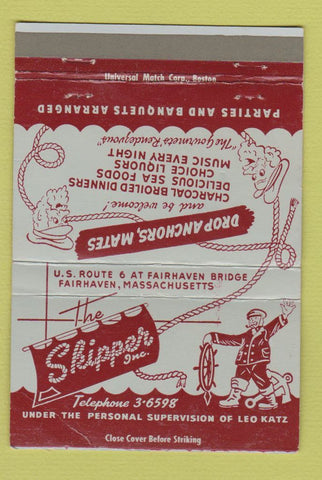 Matchbook Cover - Skipper Restaurant Fairhaven MA WEAR 40 Strike