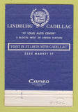 Matchbook Cover - Lindburg Cadillac St Louis MO 40 Strike