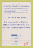 Matchbook Cover - Harter Office Furniture Chairs London ON Bismac WEAR 40 Strike