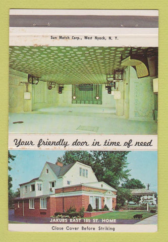 Matchbook Cover - Jakubs and Son Funeral Home Cleveland OH 40 Strike