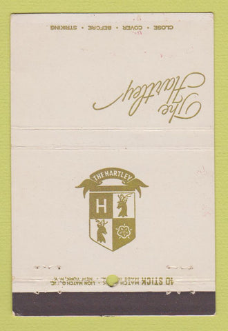 Matchbook Cover - The Hartley Hotel Mount Vernon NY WEAR 40 Stick