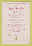 Matchbook Cover - The Hartley Hotel Mount Vernon NY WEAR 40 Stick