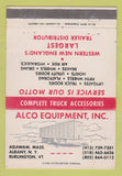 Matchbook Cover - Alco Equipment Truck Trailers Agawam MA Albany NY 40 Strike