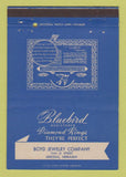 Matchbook Cover - Bluebird Diamond Rings Boyd Jewelry Lincoln NE 40 Strike
