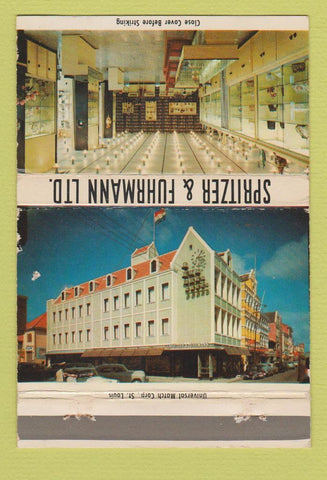 Matchbook Cover Spritzer & Fuhrmann Jewelry Netherlands Antilles WEAR 40 Strike