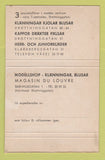 Matchbook Cover - Svensk Engelska Clothes 40 Strike