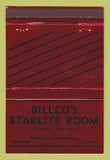 Matchbook Cover - Billco's Starlite Room Chicago IL 40 Strike