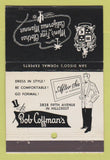 Matchbook Cover - Bob Coffman's Men's Clothes San Diego CA 22 Strike Feature