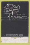 Matchbook Cover - Bob Coffman's Men's Clothes San Diego CA 22 Strike Feature