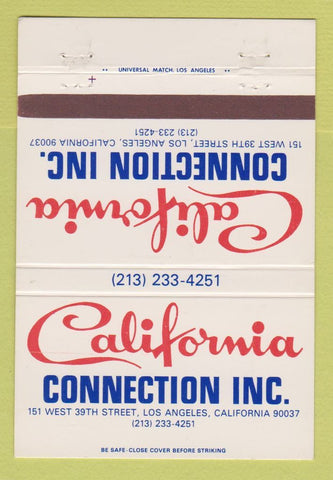 Matchbook Cover - California Connection Los Angeles CA Clothes? 40 Strike