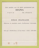 Matchbook Cover - Diama Joaillier Jewelry Paris France SAMPLE 40 Strike