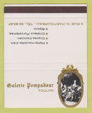 Matchbook Cover - Galerie Pompadour Toulon Pastoureau France SAMPLE 40 Strike