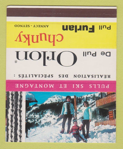 Matchbook Cover - Pulls Skiing Clothes? France Annecy Seynod 40 Strike