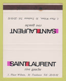 Matchbook Cover - Saint Laurent Toulouse  France SAMPLE WEAR 40 Strike