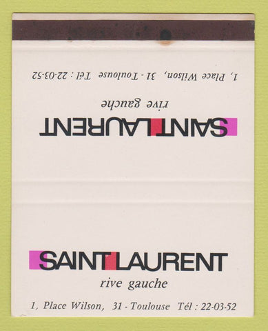 Matchbook Cover - Saint Laurent Toulouse  France SAMPLE WEAR 40 Strike