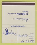 Matchbook Cover - LE Cavalier Habille Clothes Paris France SAMPLE 40 Strike