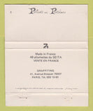Matchbook Cover - Petticoats and Pantalooms France clothes WEAR 40 Strike