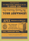 Matchbook Cover - Leinhardt Bros Furniture Appliances York PA 40 Strike