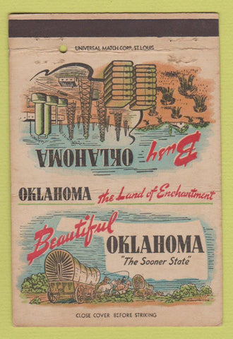 Matchbook Cover - OK Oklahoma Tourism WEAR 40 Strike