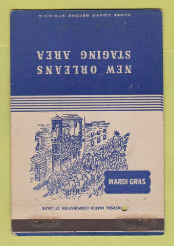 Matchbook Cover - New Orleans Staging Area LA Mardi Gras Military WEAR 40 Strike