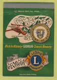 Matchbook Cover - Lions Club Georgia GA WEAR 40 Strike