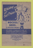 Matchbook Cover - Nocera Bros Liquor Mart East Providence RI 40 Strike