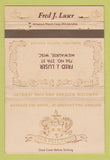 Matchbook Cover - Hamilton Watches Fred Luser Milwaukee WI 40 Strike