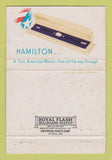 Matchbook Cover - Hamilton Watches Lindemann Jewelry San Francisco CA 40 Strike