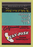 Matchbook Cover - San Jose Santa Clara County CA Tourism 40 Strike