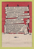 Matchbook Cover - San Jose Santa Clara County CA Tourism 40 Strike