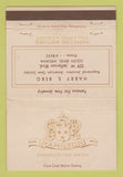 Matchbook Cover - Hamilton Watches Berg Jewelry South Bend IN WEAR 40 Strike