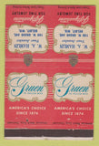 Matchbook Cover - Gruen Watches Hamlin Jewelry Beloit WI DOUBLE PRINT 40 Strike