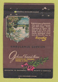 Matchbook Cover - Johann Funeral Home Evansville IN WEAR 40 Strike