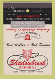 Matchbook Cover - Shadowbrook Restaurant Shrewsbury NJ 40 Stick