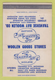 Matchbook Cover - Traverse Bay Woolens City MI Ludington 40 Strike