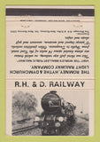 Matchbook Cover - Romney Hythe Dymchurch Railroad UK England WEAR 40 Strike