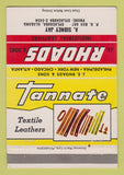Matchbook Cover - JE Rhoads Sons Leathers A Sidney Jay Sylacauga AL 40 Strike