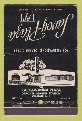 Matchbook Cover - Savoy Plaza Orange NJ restaurant WORN 40 Stick