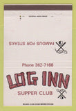 Matchbook Cover - Log Inn Supper Club Rock Springs Green River WY 40 Strike