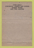 Matchbook Cover - Ziegfeld Cafe Restaurant Hungarian WEAR 40 Strike